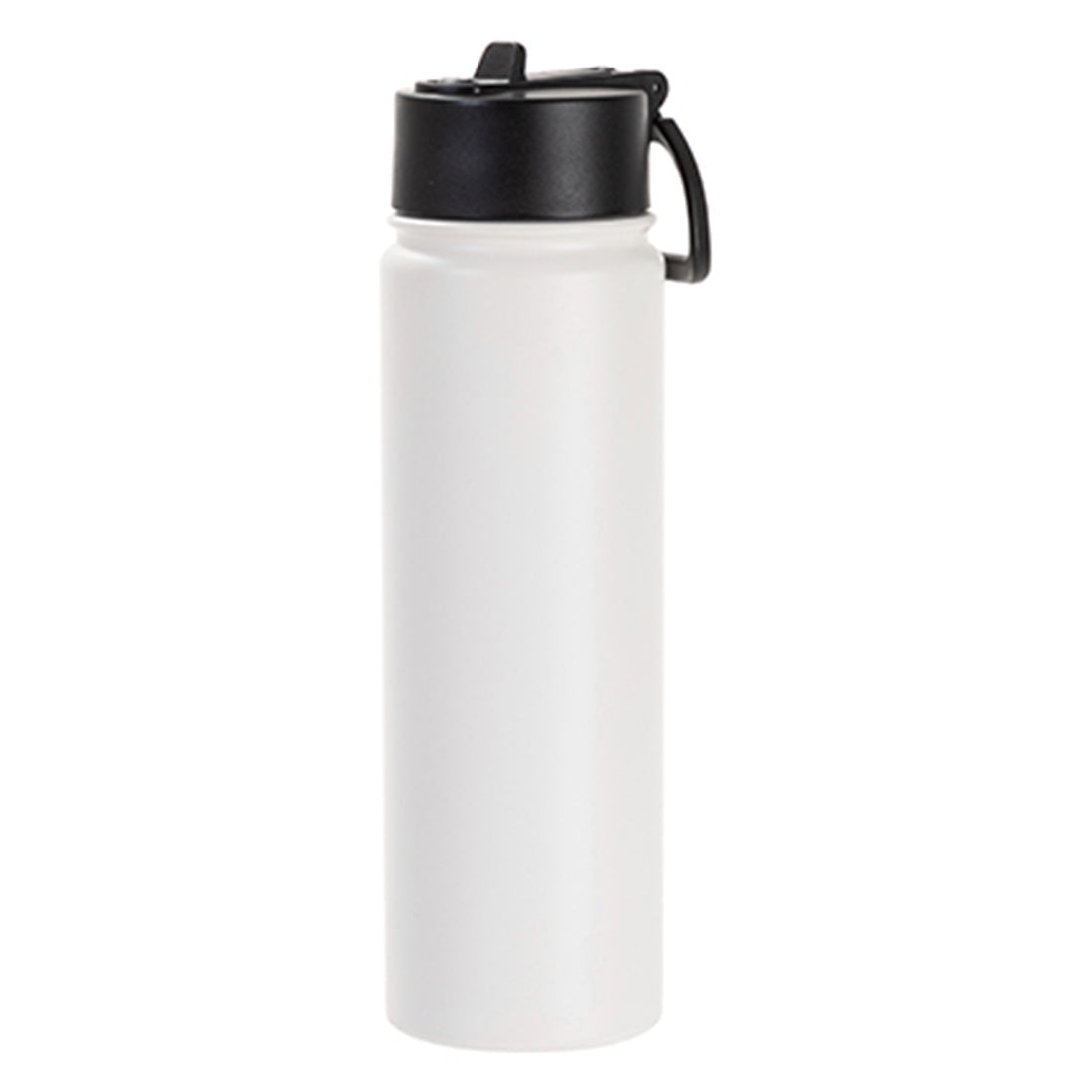 Engraving 22oz/650ml Powder Coated SS Flask w/ Wide Mouth Straw Lid & Rotating Handle - Joto Imaging Supplies